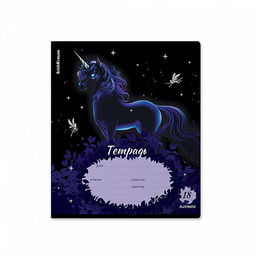 Цена за 10 шт. Тетрадь школьная ученическая ErichKrause Black Unicorn, 18 листов, клетка, выборочный УФ-лак (в плёнке по 10 шт.)_MIX-PACK  фото 3