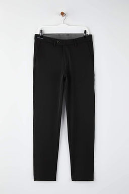 Siyah Erkek Dokuma Kumas Pantolon TMNAW26PL00030
