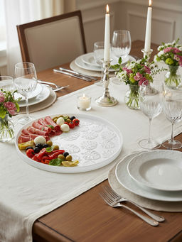 Блюдо-поднос 28*28*2 см Тропики с бортиком, фарфор - Elan gallery фото 3