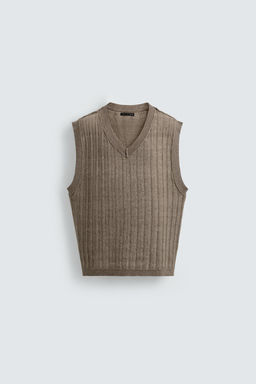 REVERSIBLE INSIDE-OUT KNIT VEST - Zara фото 7