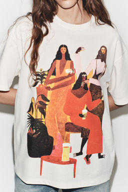 CAMISETA ESTAMPADA MANUJA WALDIA / Blanco roto - Zara фото 2
