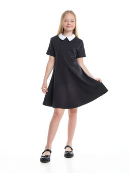 Платье для девочки в школу с воротником 22-7662 черный - Mini maxi фото 11