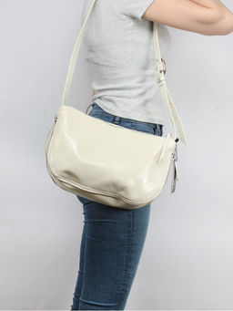 Сумка женская натуральная кожа GU 2066-2075, 1отд, плечевой ремень, молочный SALE 265016 - Adelia фото 5
