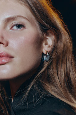 RHINESTONE HOOP EARRINGS - Zara фото 6