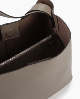 Кожаная сумка шоппер Olga DBR 30948 серо-коричневый фото 10