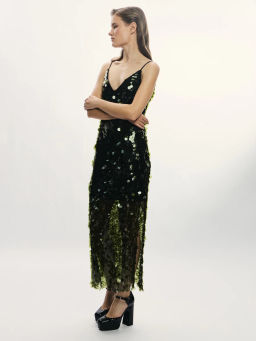 Платье миди с пайетками / Zarina