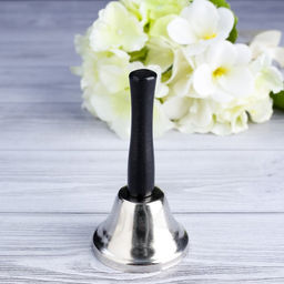 Колокольчик настольный Shine, серебряный, 12 х 6.5 см