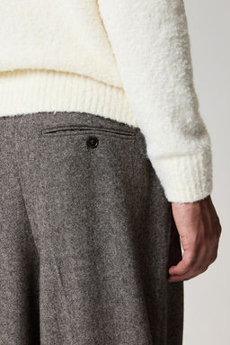 Pantalon en mezcla de lana Loose Fit - H&m фото 4