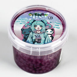 Слайм «Стекло», Smack с шариками, фиолетовый, 90 г
