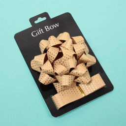 Цена за 2 шт. Набор для декорирования "Звездное небо" бант 2см, лента 2,5см (3м), Шампань/Золото