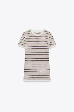 DOUBLE STRIPE T-SHIRT - Zara фото 5