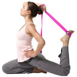 Цена за 2 шт. Ремень для йоги 180х4см, розовый