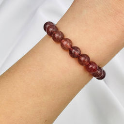 Браслет из Клубничного кварца 19 см