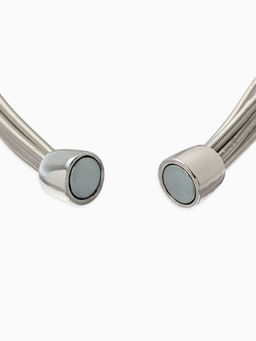 Набор 2 предмета: колье, браслет Бусина на нитях, цвет серебро