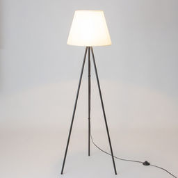 Торшер «Лаут», 1×15 Вт, Е27, чёрный/белый