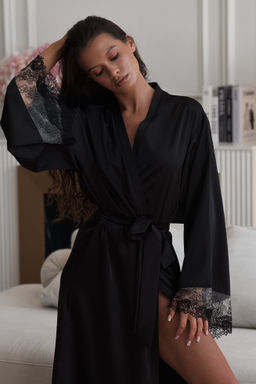 0443-NB ЧЕРНЫЙ ХАЛАТ