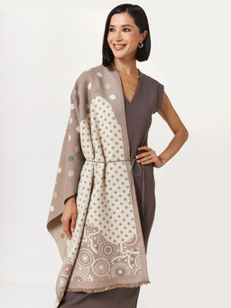 в составе ШЕРСТЬ и КАШЕМИР Большой, мягкий, теплый двусторонний палантин - Tantino фото 7