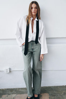 OVERSIZE SHIRT WITH TIE ZW COLLECTION LIMITED EDITION