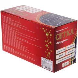 Гирлянда для улицы СЕТКА "Мерцание" ш2,0* в1,5 м 192 ламп LED, прозр.пров,1 реж.,IP-54, Синий (возможность соединения)