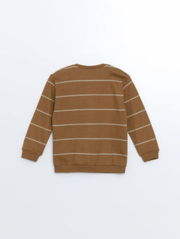 Bisiklet Yaka Uzun Kollu ?izgili Erkek Bebek Sweatshirt - Waikiki фото 2