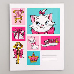 Цена за 20 шт. Тетрадь в клетку 12 листов, 5 видов МИКС, обложка мелованный картон, «Коты аристократы»