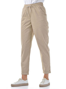 Хлопковые комфортные брюки резинка по поясу  ЦВЕТ БЕЛЫЙ!