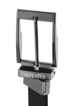 Ремень кожаный мужской CARPENTER Cr46-1 замша/кожа двустор.бордо  фото 3