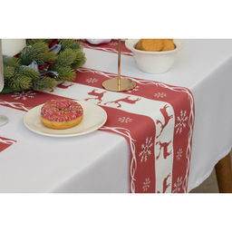 Дорожка на стол Доляна Новый год, 180?30 см, красная
