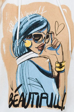 PELICAN, толстовка женская, Белый  фото 11