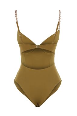 Haki Balenli Zincir Aksesuarl? High Leg Mayo TBESS23MA00218