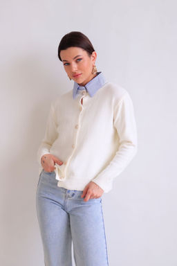 Martichelli Кардиган вязаный с рубашечным воротничком