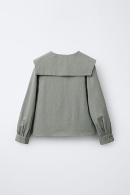 GINGHAM SHIRT WITH PETER PAN COLLAR - Zara фото 2