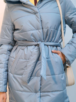 Пальто демисезонная "Анель" голубой