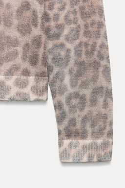 KNIT CARDIGAN WITH ANIMAL PRINT - Zara фото 9