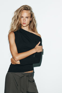 ASYMMETRIC CREPE TOP - Zara фото 2