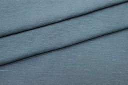 Лен с вискозой с эффектом мятости цв.Лазурно-серый меланж, ш.1.45м, лен-53%, вискоза-47%, 195гр/м.кв - Купава фото 3