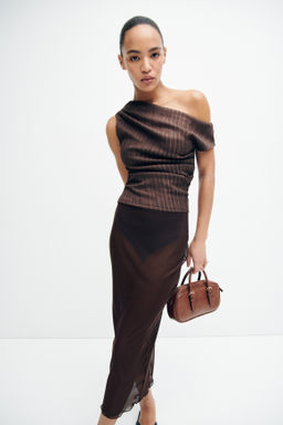 Top de un hombro con textura - H&m фото 4