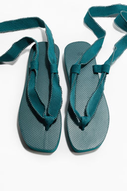 Chancletas de plataforma con lazada - H&m фото 7