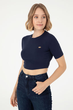 Женская темно-синяя футболка Неожиданная скидка в корзине - U.s. polo assn фото 3