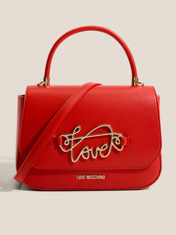Женская сумка с ручкой LOVE MOSCHINO SCRIPT Артикул 4460036, рубиновый