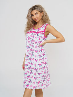 0015 Ночная сорочка "Розовый цветок"