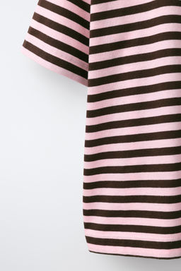 CAMISETA ESTAMPADA RAYAS / Rosa - Zara фото 4