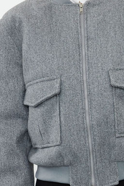 TRENDYOLMILLA Koyu Vizon Regular Kal?p Orme Kase Bomber Ceket Mont TWOAW25MO00085 фото 11