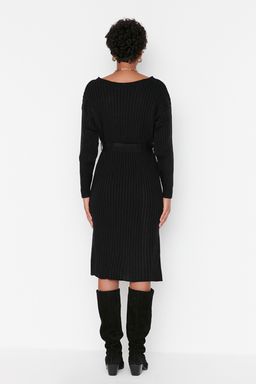 TRENDYOLMILLA Antrasit Mini Triko Kemerli Elbise TWOAW23EL00444  фото 23
