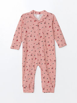 Bisiklet Yaka Uzun Kollu ?i?ekli K?z Bebek Tulum