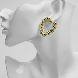 Серьги металл Сердца воссоединение, цвет золото - Qf фото 3