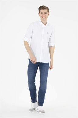 U. S. Polo Assn Мужская белая рубашка с длинным рукавом - U.s. polo assn фото 10