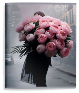 Тетрадь 48 л. А5 клетка, на скрепке, офсет LOREX FLOWERS IN THE CITY мелованный картон, двойная обложка, запечатка форзаца, soft touch - Buro фото 5