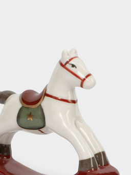 Статуэтка, 10 см, фарфор P, бежево-бордовая, Лошадка-качалка, Bright horse - Anna lafarg фото 4