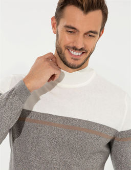 Vizon Melanj Slim Fit Bal_k__ Yaka Triko Kazak - Pierre cardin фото 3